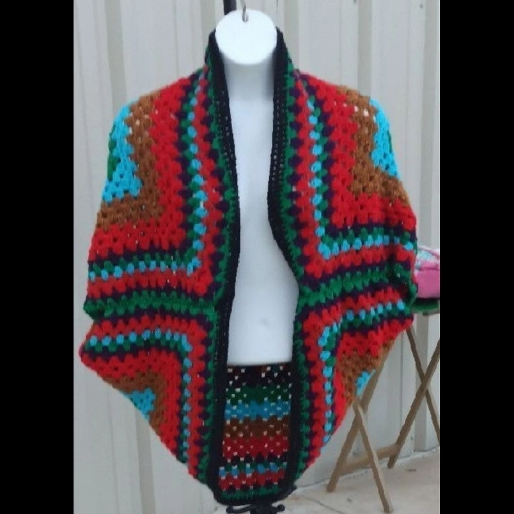 Handmade crochet granny square cardigan